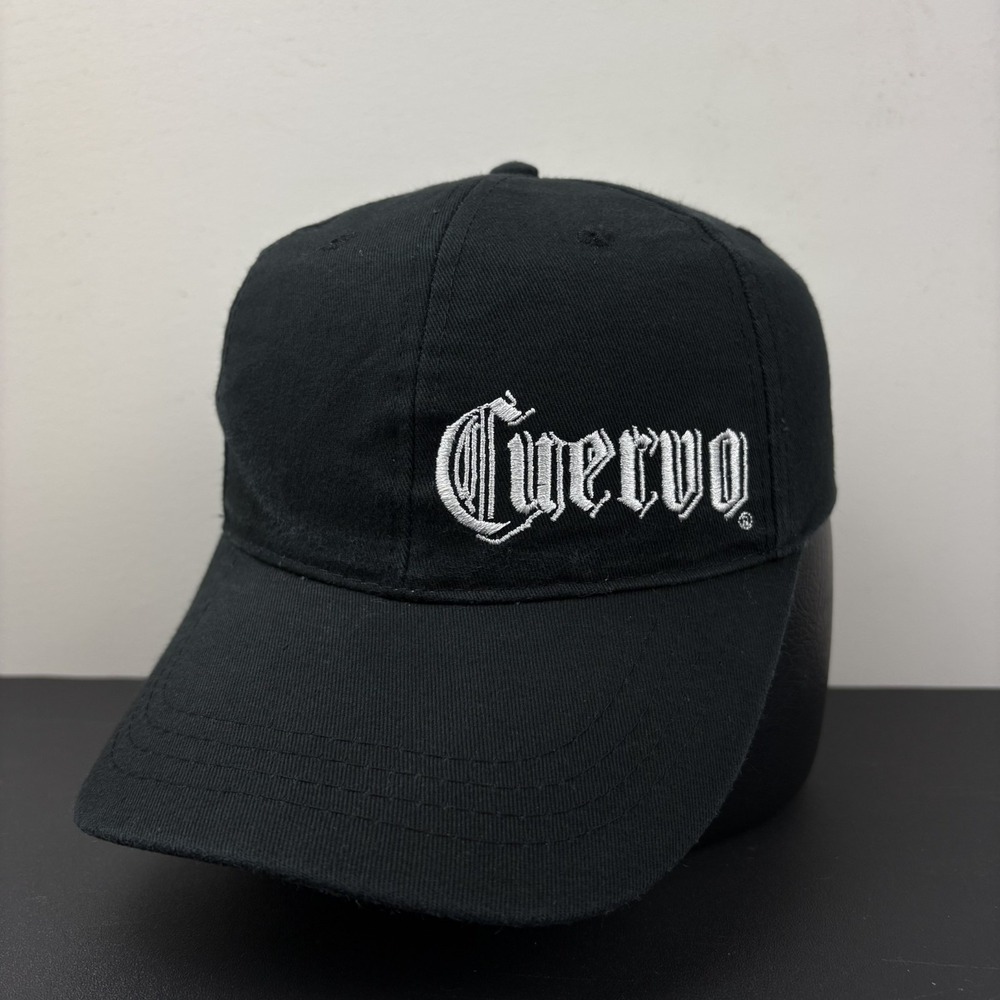 Vintage Y2K Jose Cuervo Tequila Dad Hat Black Adjustable Liquor Strapback Cap